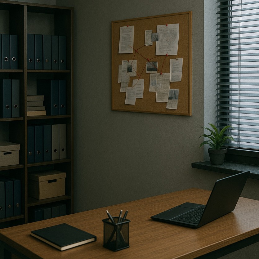 사설탐정 사무소 내부 구성과 상담 공간 모습 이미지