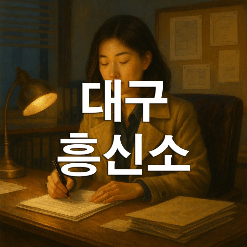 대구흥신소 사무실에서 상담자료를 정리하는 여탐정 이미지